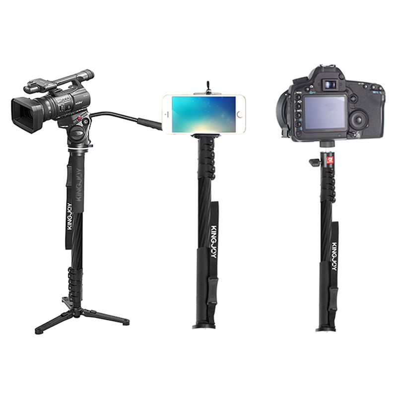 Kingjoy Venta directa de fábrica Plegable 4 secciones Monopod profesional y flexible con cabeza panorámica para telescopio