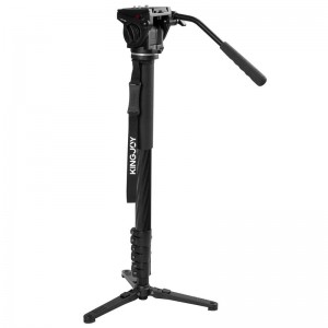 Monopod extensible de aluminio Kingjoy con base de mini trípode
