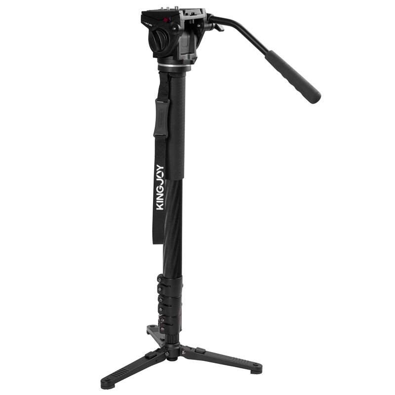 Monopod extensible de aluminio Kingjoy con base de mini trípode