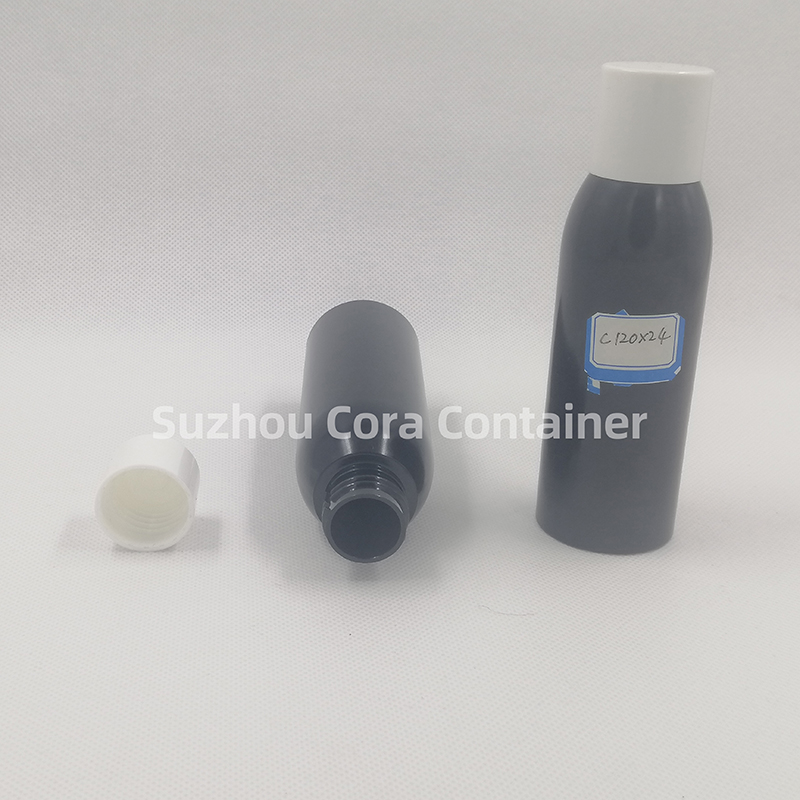 120 ml talla cuello 24 mm PET plástico maquillaje con tapa giratoria