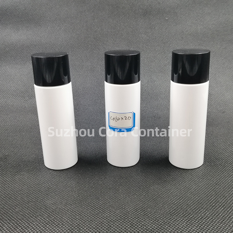Sesenta mililitros de talla de cuello 20 milímetros, PET plástico, maquillaje, tapa giratoria.