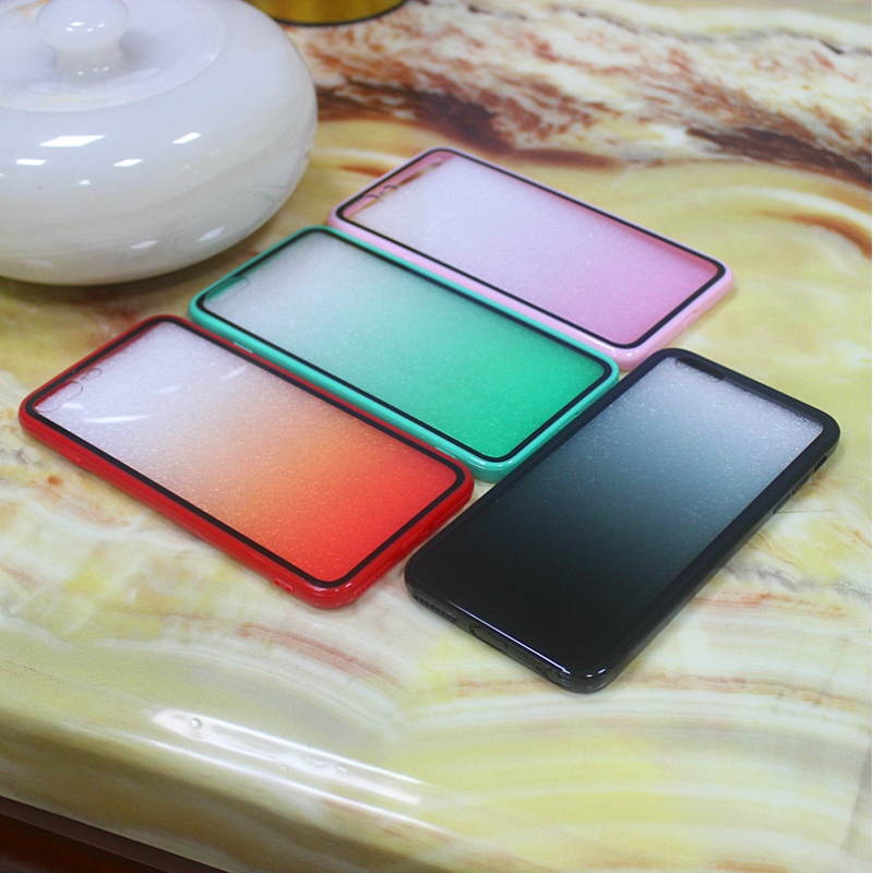 Carcasas de teléfonos celulares iphone7 plus / iphone8 plus tpu + PC, de color poco profundo a poco