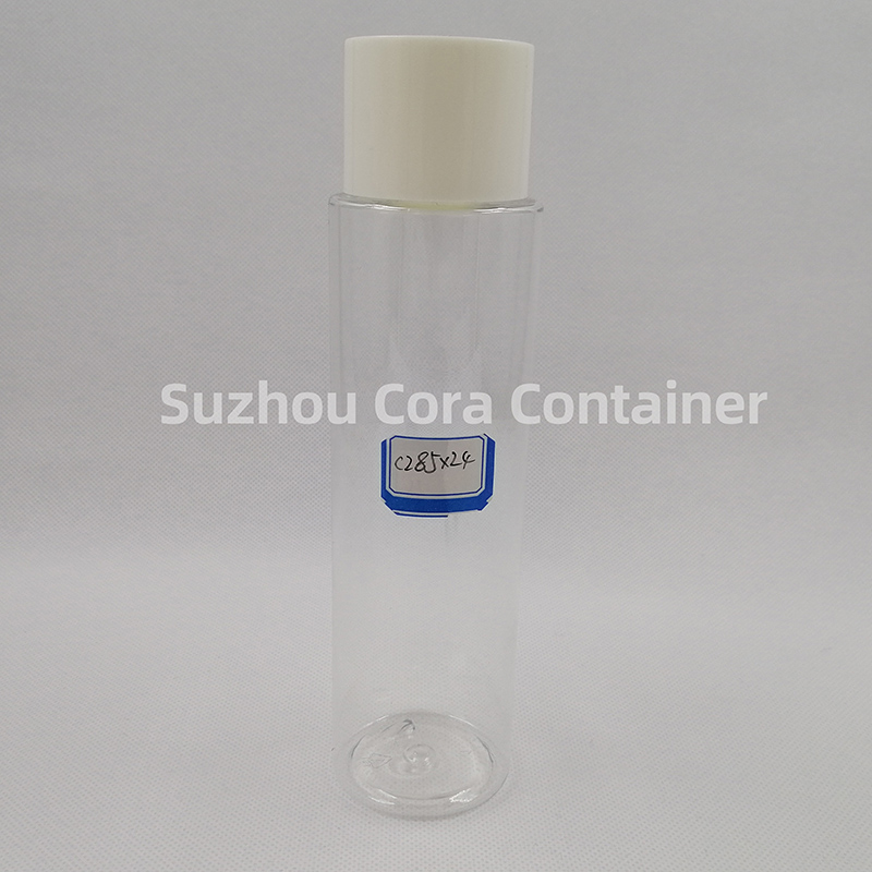 285ml talla cuello 24 mm PET plástico maquillaje con tapa giratoria