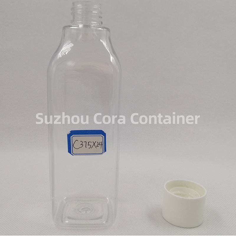 375ml talla cuello 24 mm PET plástico maquillaje con tapa giratoria