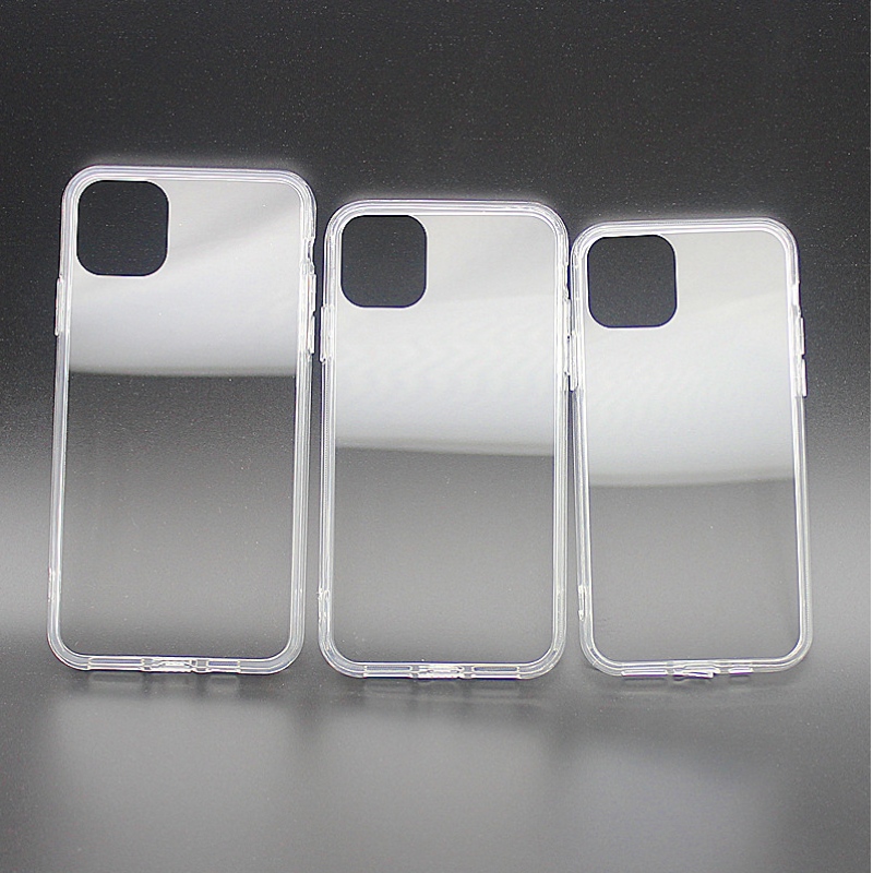 Funda de teléfono inteligente TPU + PC altamente transparente para iPhone 11 series de 5.8 pulgadas / 6.1 pulgadas / 6.5 pulgadas