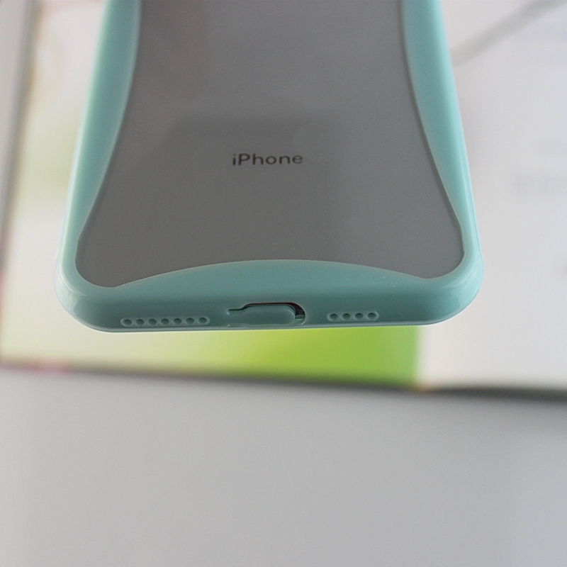Colorida funda de teléfono móvil con borde curvo para iPhone X / XS con orificios para la correa del teléfono y enchufe antipolvo