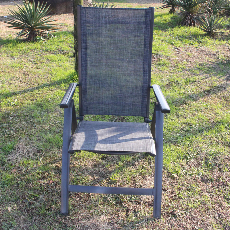 Alum & textilene silla de posición de lujo