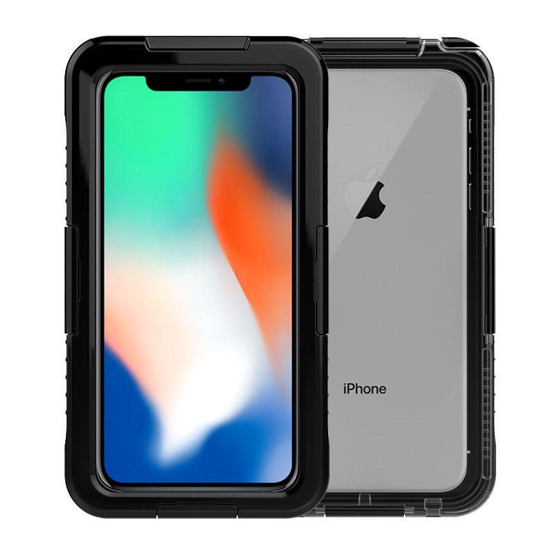 Funda a prueba de agua para iPhone XS Max de Apple para nadar (Negro)