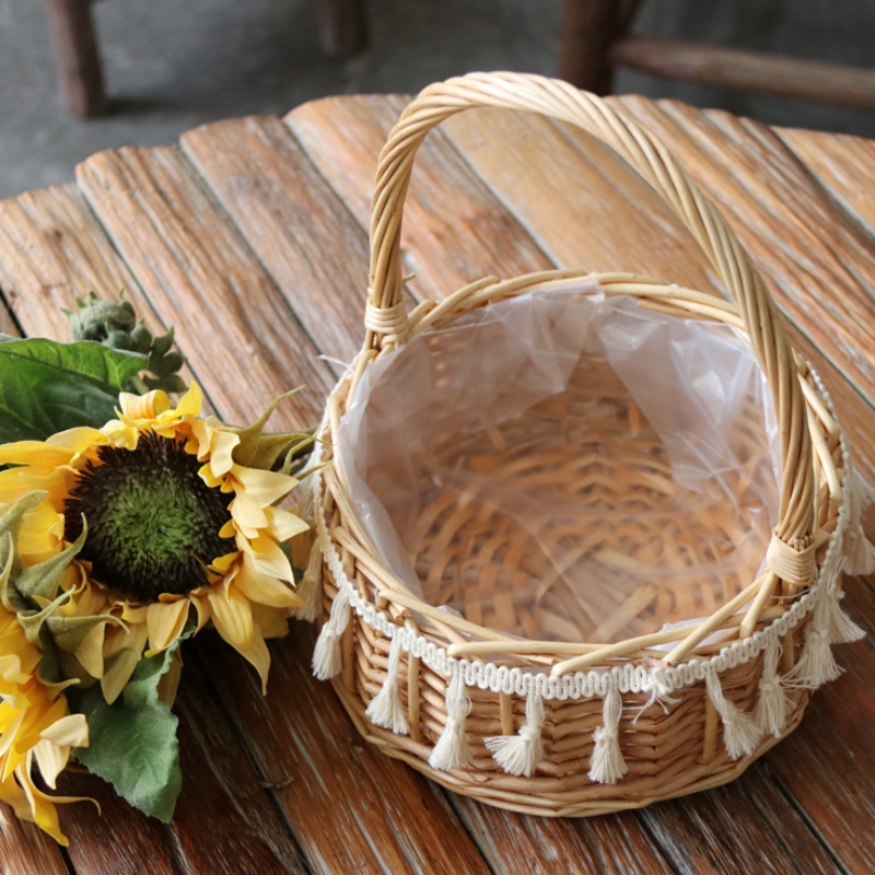 Cesta de almacenamiento hecha a mano