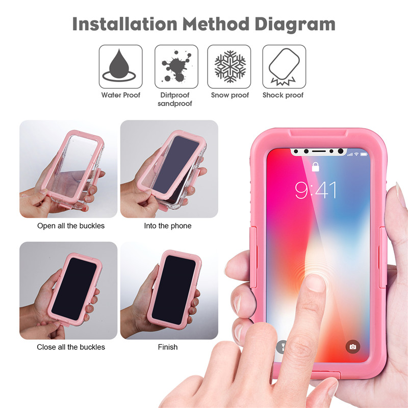 IPhone xR ip68, impermeable, billetera, protección completa.