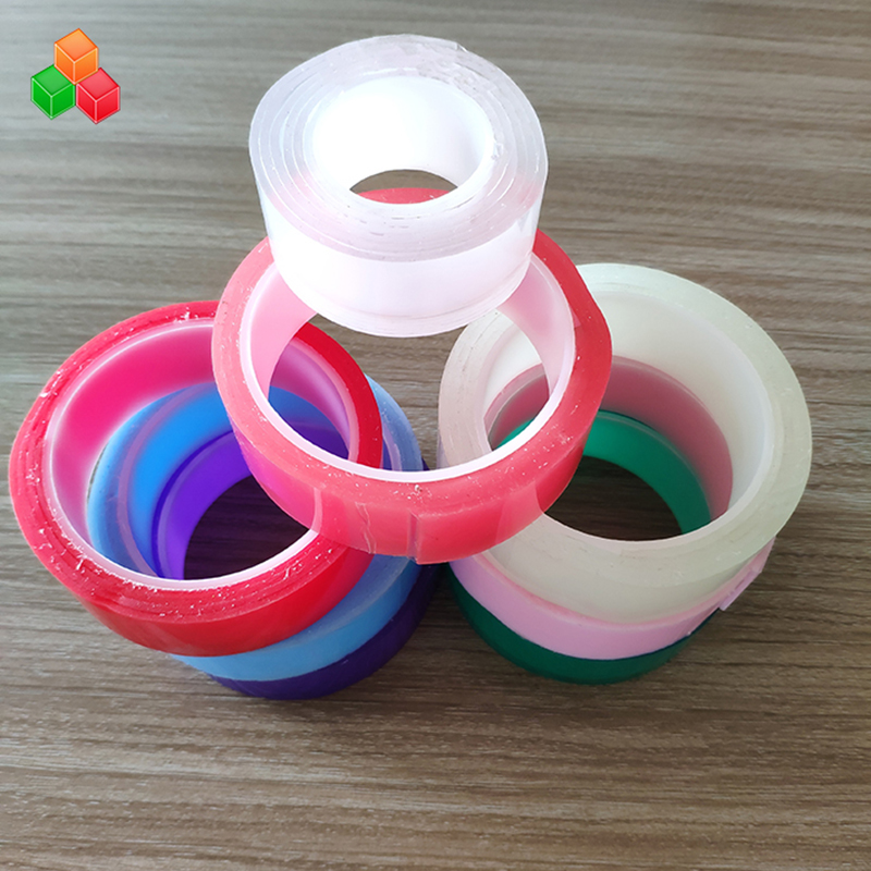 colorido excelente calidad lavable reutilizable doble lado fuerte autoadhesivo gel agarre magia nano succión cinta