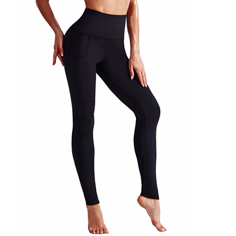 Leggings de entrenamiento de cintura alta para yoga con bolsillos Pantalones Pantalones