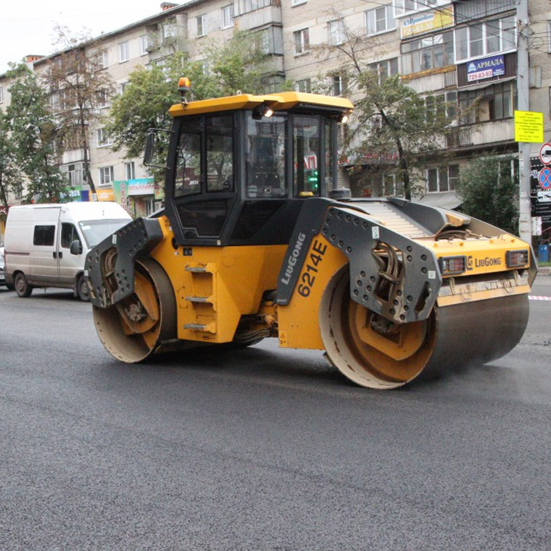 Rodillo vibratorio hidrostático en tándem Clg6214e tambor doble de 14 toneladas