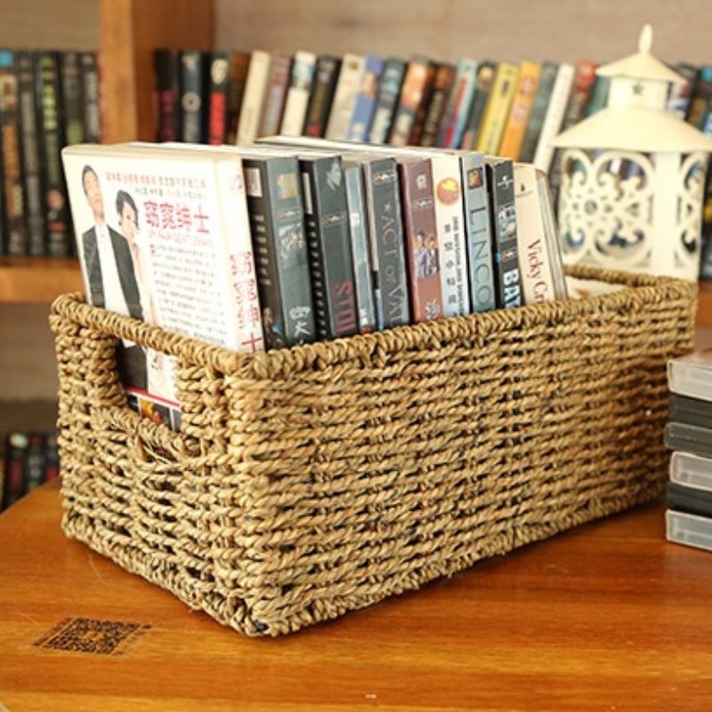 Canasta de almacenamiento de dormitorio Seagrass con forro