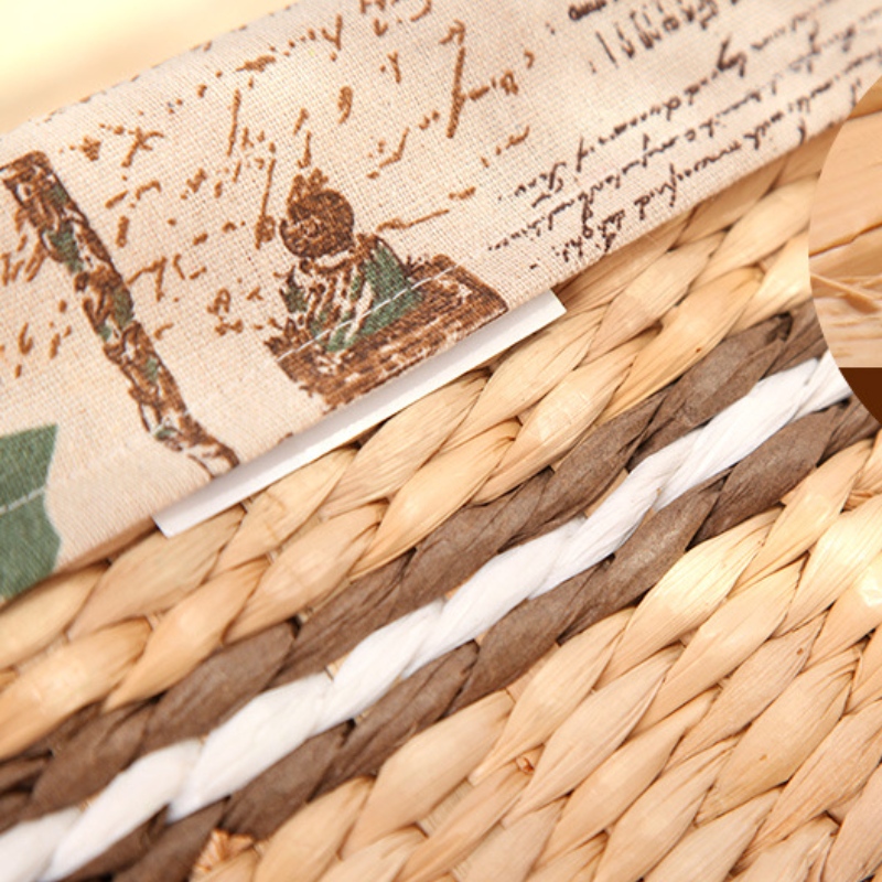 Cesta tejida de paja