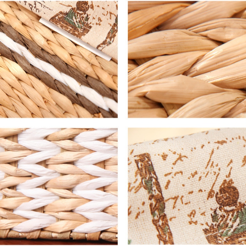 Bakset tejido de paja con forro