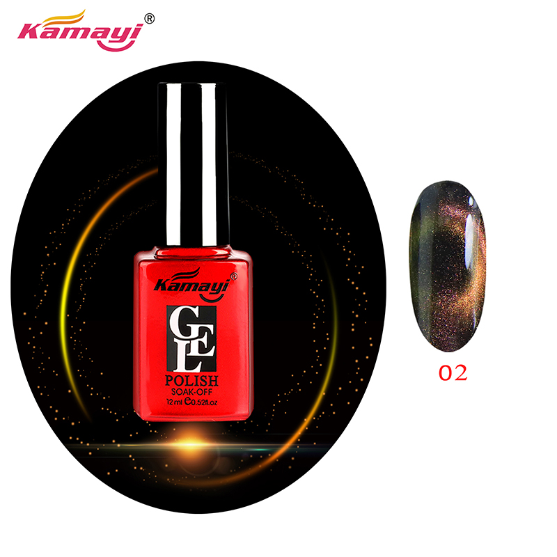 Kamayi nuevo producto cat eye gel remojo uv led 12ml 3d cat eye gel polaco esmalte de uñas