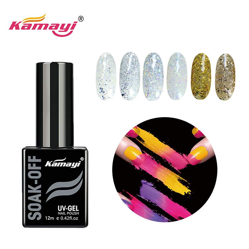 Kamayi precio de fábrica de alta calidad arte de uñas al por mayor kamayi 400 colores remojo uv esmaltes de gel de uñas Lentejuelas esmalte de gel