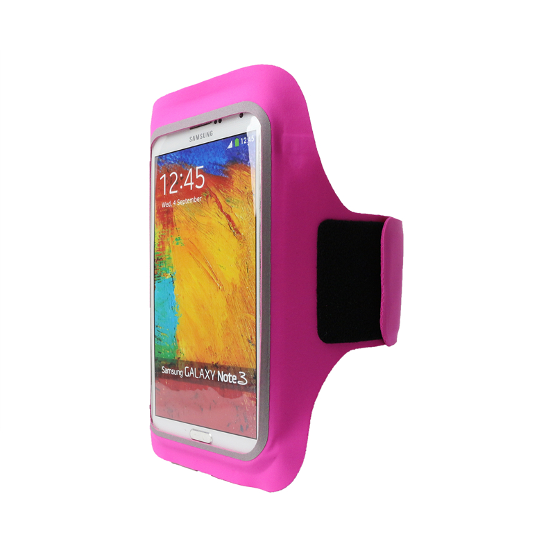 Rosa rosa rosa neutral atletismo brazo corredora bolso Leka teléfono móvil brazalete