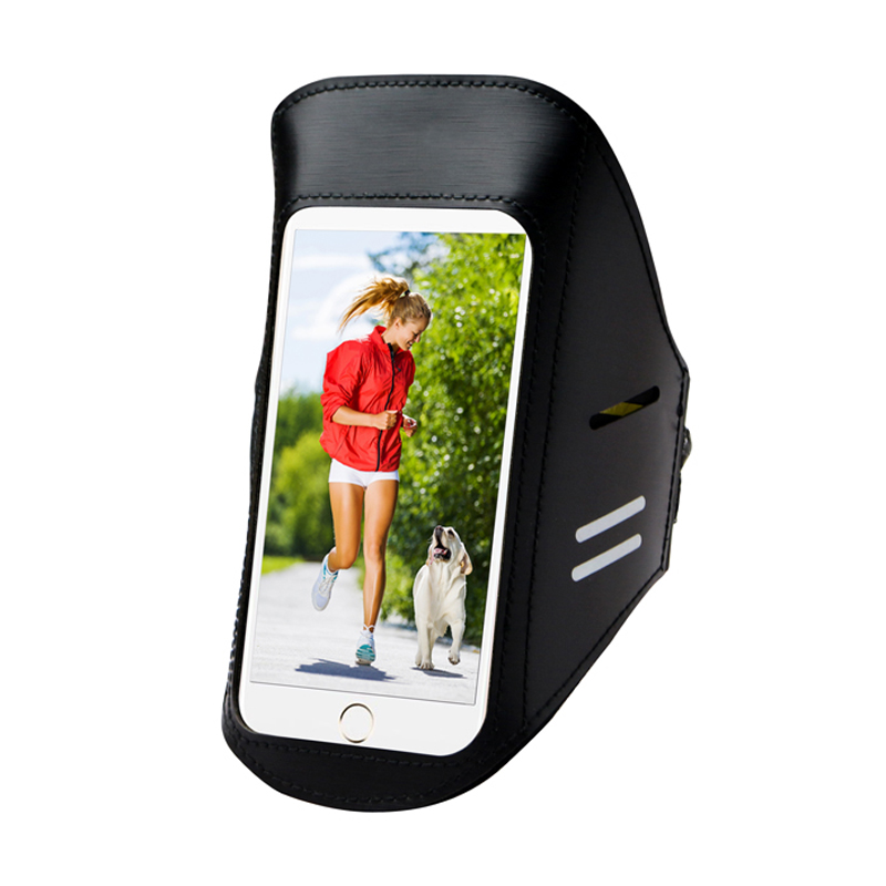 Brazalete deportivo de neopreno de cuero PU para correr