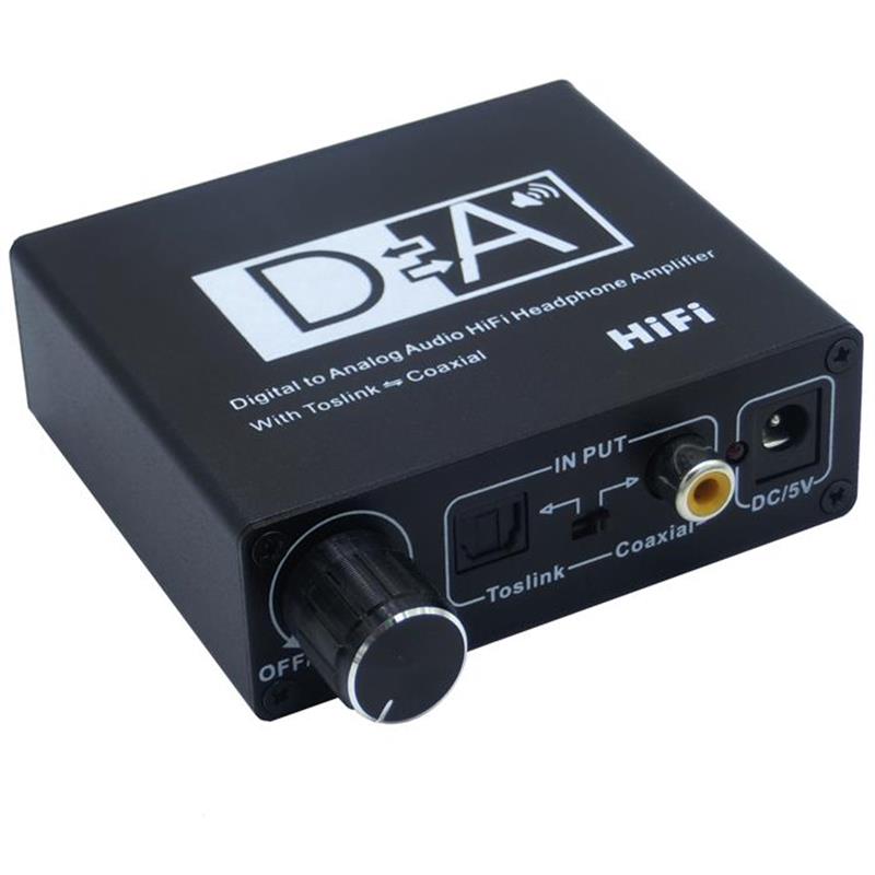 Amplificador de auriculares de alta fidelidad de audio digital a analógico con audio coaxial Toslink