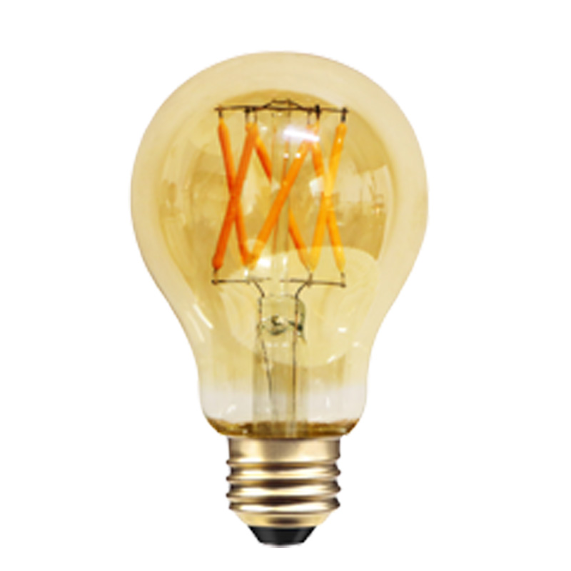 P60 220k 2w 4w luz de cristal ámbar encendida con filamento suave