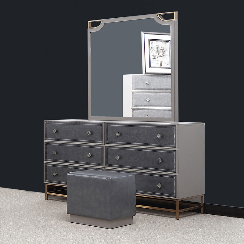 PU Decoración Muebles de dormitorio con base de metal
