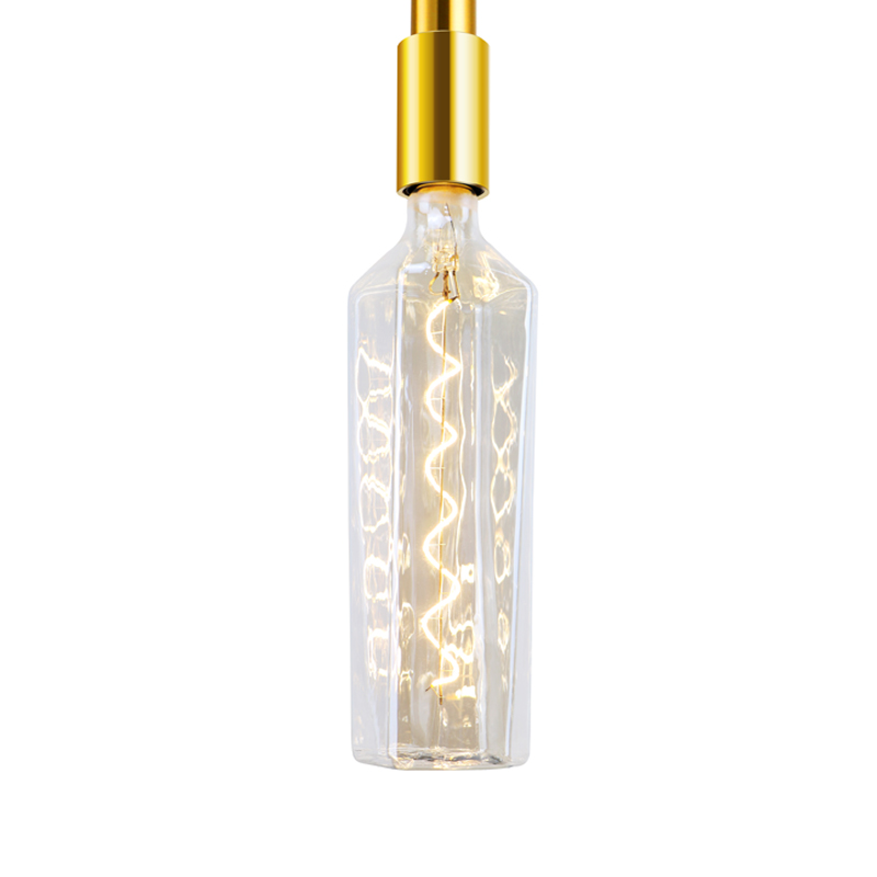 Bombilla de botella de whisky blanca respetuosa con el medio ambiente y ahorro de energía led espiral de moda bombilla de iluminación decorativa de filarmento suave