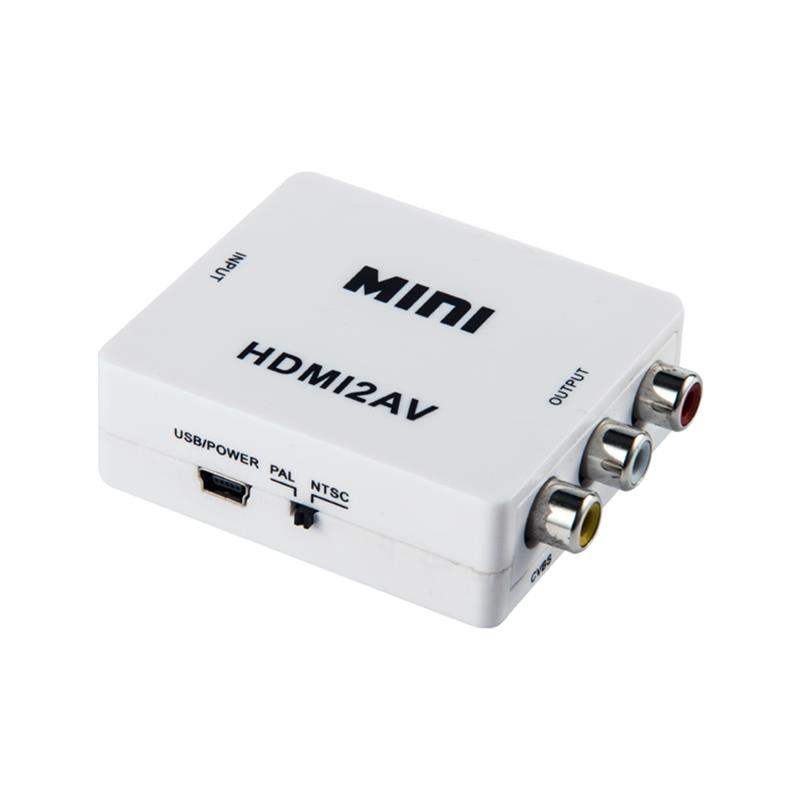 Mini tamaño HDMI a AV / RCA convertidor 1080P