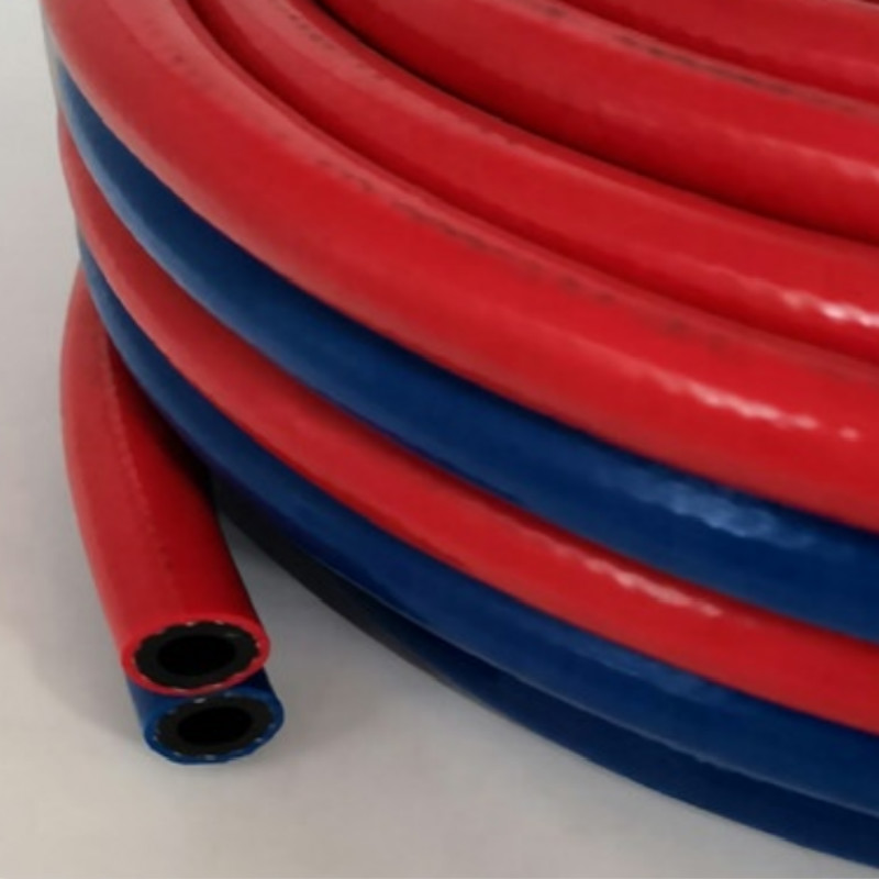 Manguera de oxígeno \/ acetileno de PVC \/ manguera de soldadura doble hecha en China