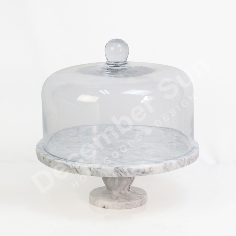 Soporte de pastel de mármol blanco al mejor precio
