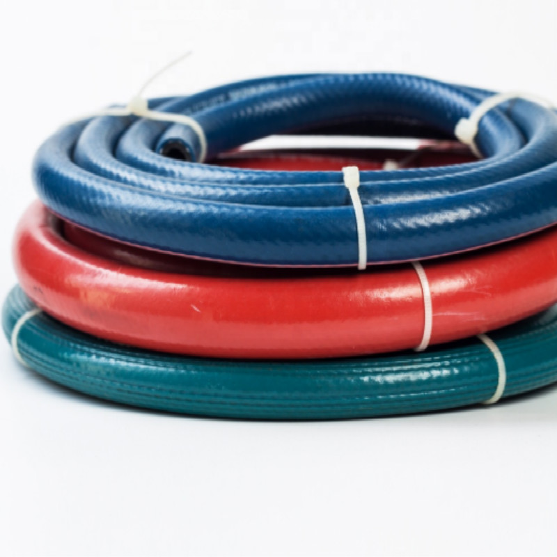 Colorido aire pvc trenzado lpg gas manguera directo de fábrica