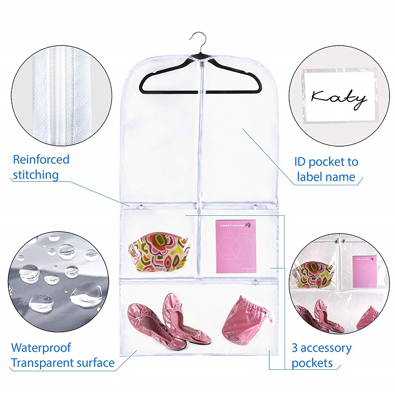 Sgw12 al por mayor PVC coreografía transparente ropa de plástico bolsillos