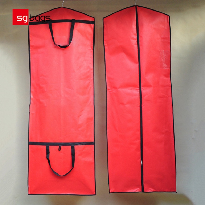 SGW03 Logotipo personalizado Vestido de novia de moda Vestido de novia de gran capacidad Caja Bolsa de almacenamiento de ropa no tejida