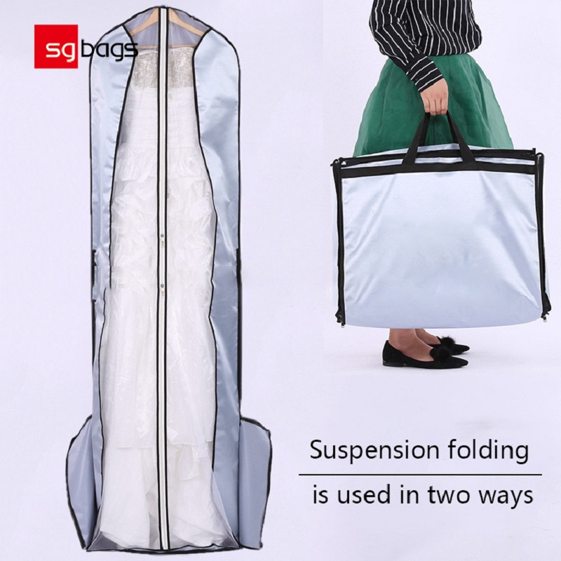 SGW04 Gran vestido de novia Impermeable Maleta Bolsa de doble uso Bolsa antipolvo Bolsa de vestido de novia Bolsas Ropa para vestido de novia