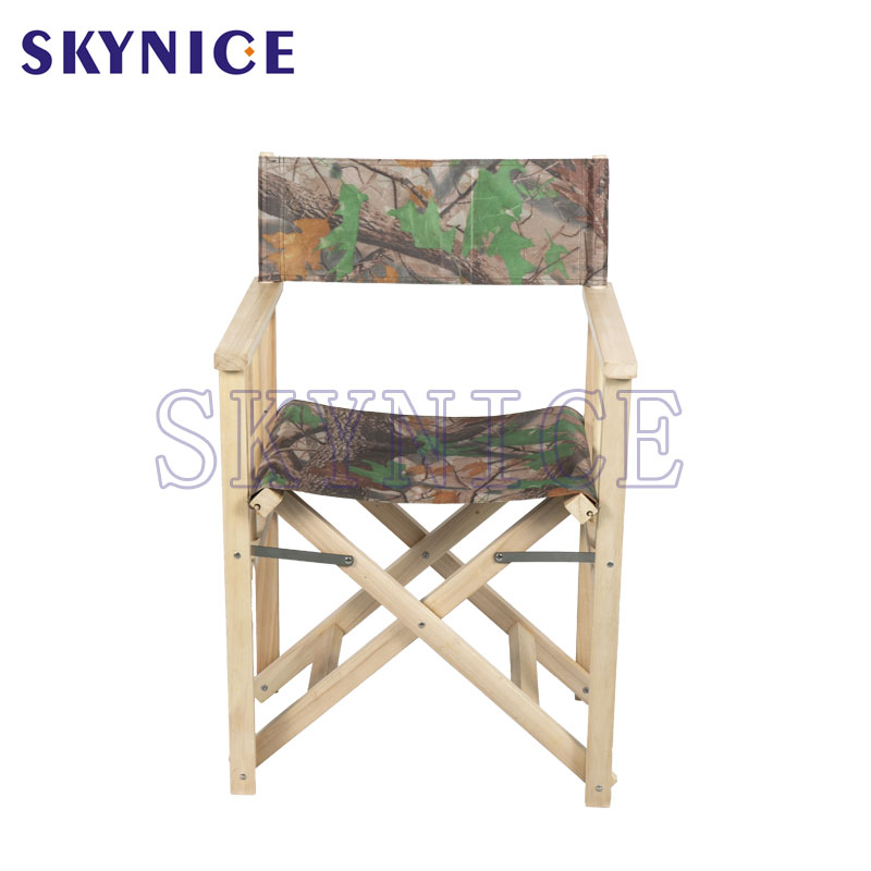 Silla de picnic de madera para acampar al aire libre