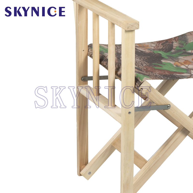 Silla de picnic de madera para acampar al aire libre