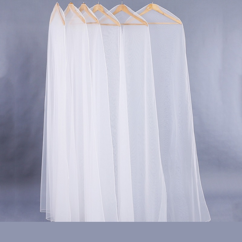 SGW10 Organza Clear Wedding Dress Vestido de novia Bolsas de ropa para mujer Vestido