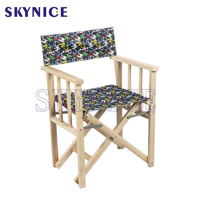 Silla de director plegable de madera personalizada de fábrica