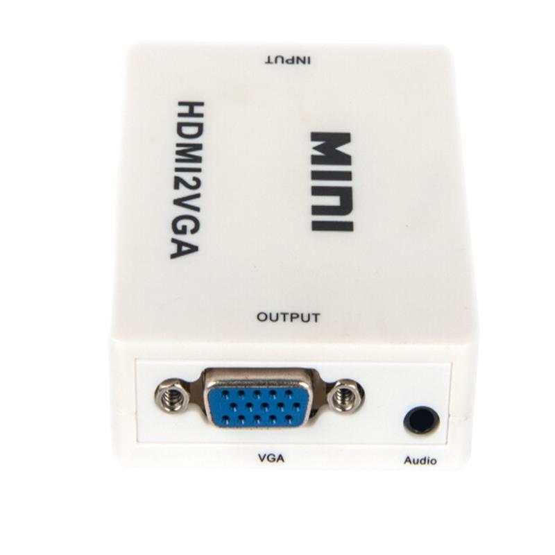 Mini tamaño HDMI a VGA + Audio Converter 1080P