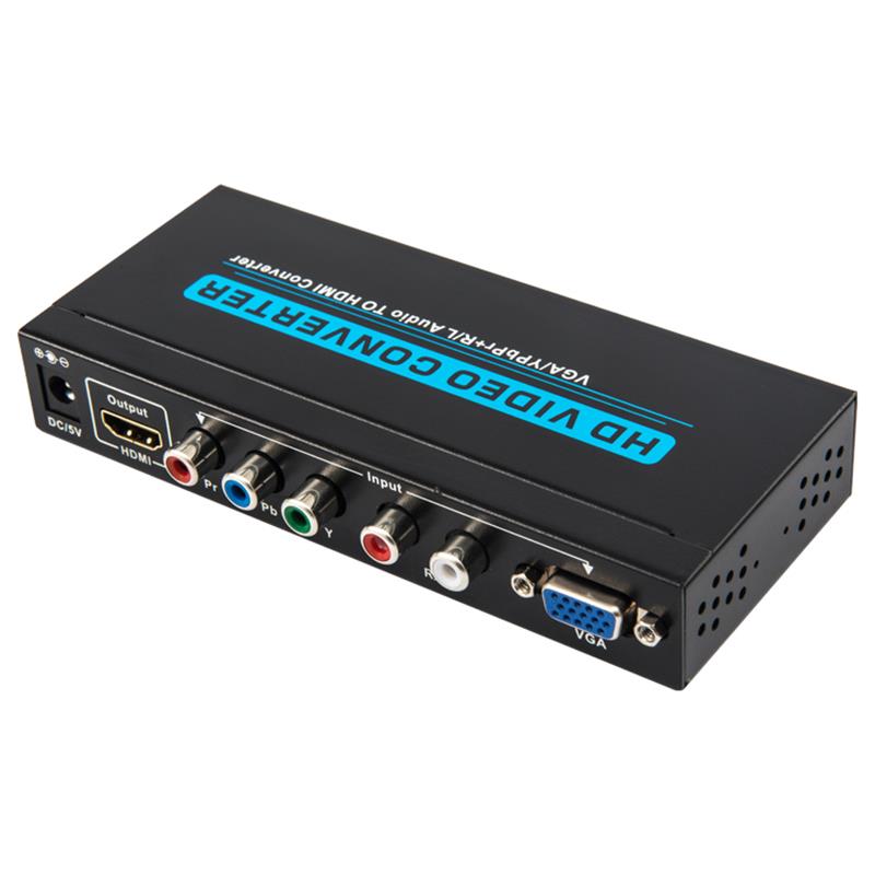 Convertidor de audio a HDMI VGA / YPbPr + R / L 1080P