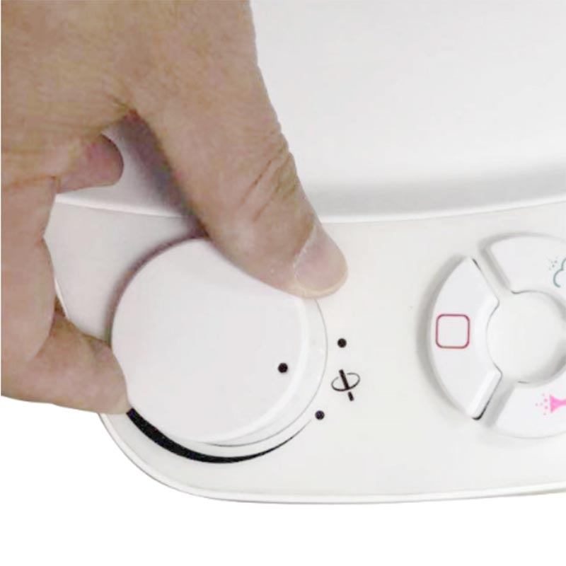 Asiento redondo para inodoro con bidé