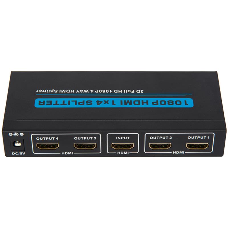 4 puertos HDMI 1x4 Splitter Soporte 3D Full HD 1080P