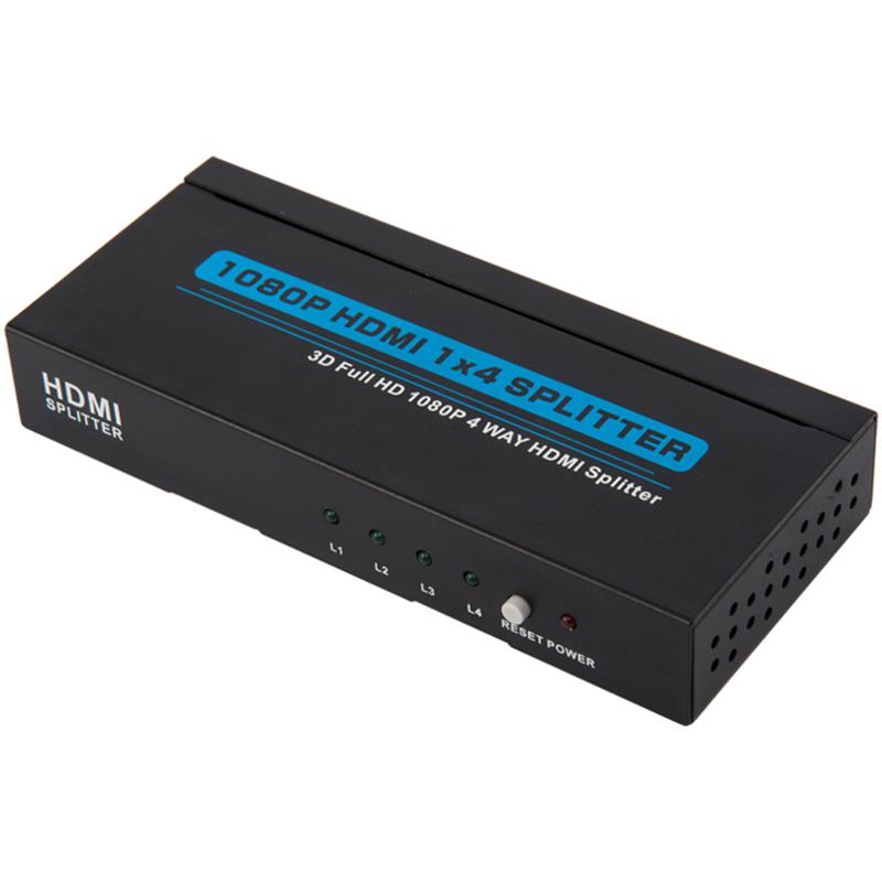 4 puertos HDMI 1x4 Splitter Soporte 3D Full HD 1080P