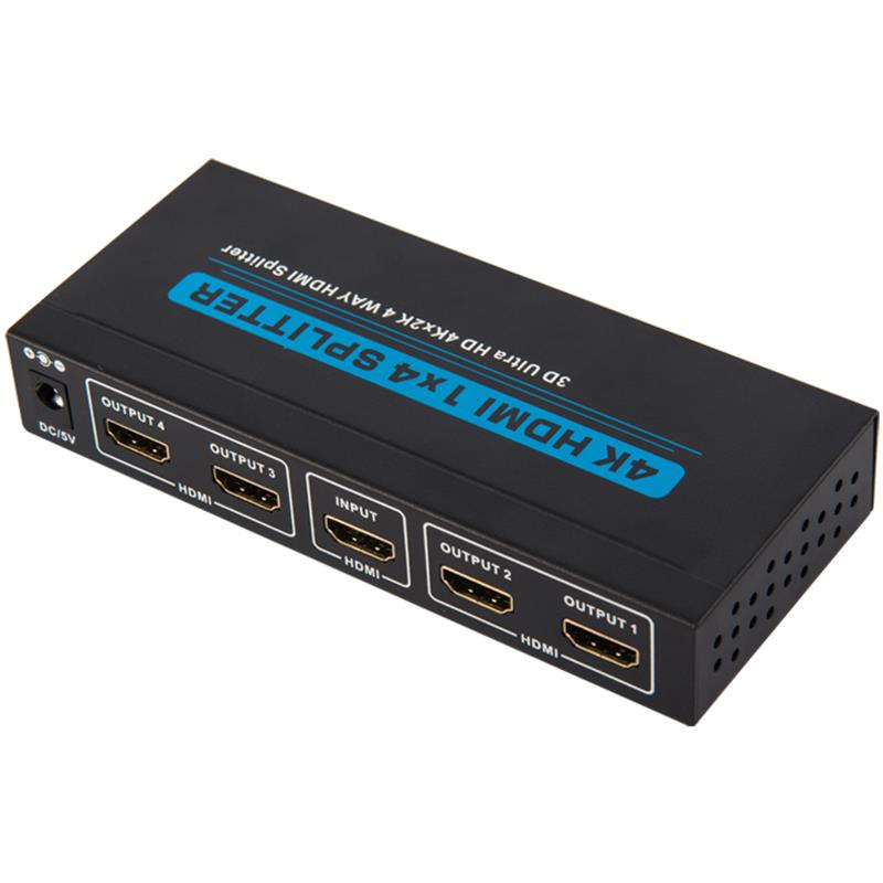 4K 4 puertos HDMI 1x4 Splitter Soporte 3D Ultra HD 4Kx2K / 30Hz