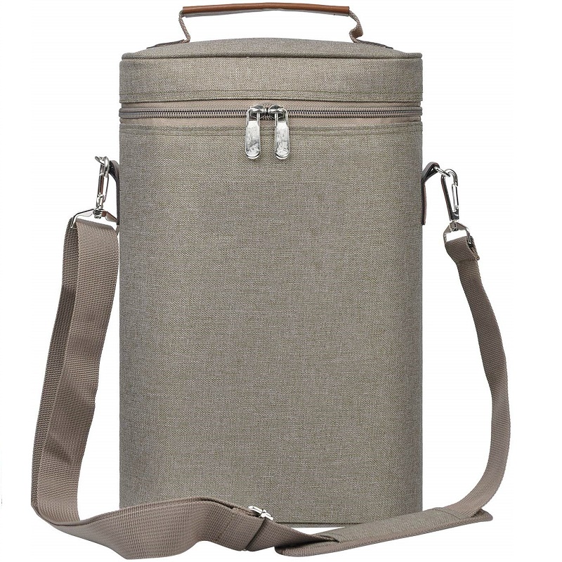 SGC32 Bolsa de picnic de vino con asas personalizadas Bolsa de vino con asa acolchada de viaje al por mayor 2 botellas con correa de hombro ajustable