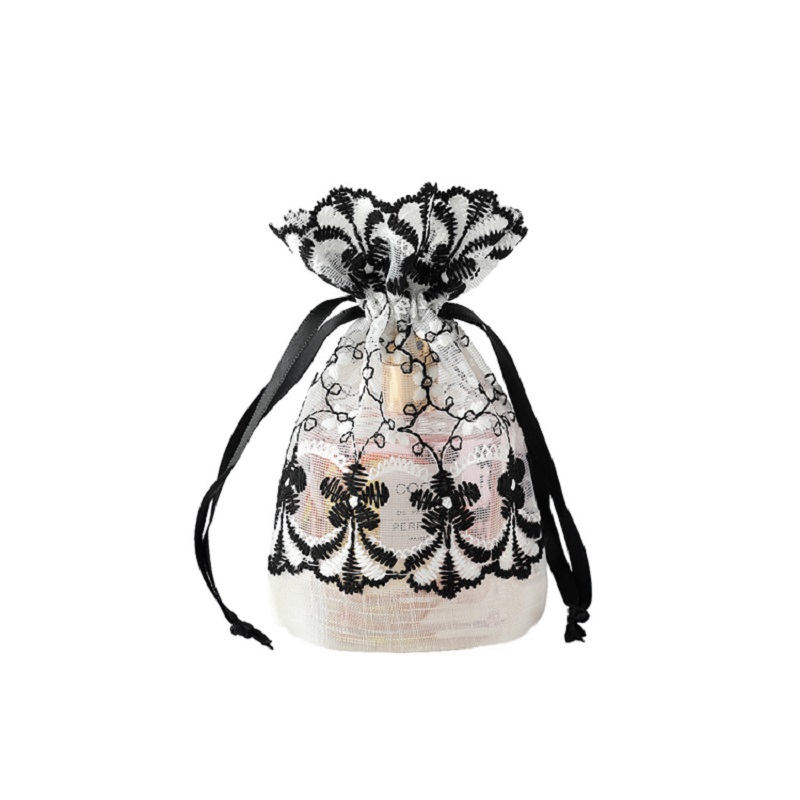 SGS59 Christmas Organza Gift Bag Custom Impreso Wedding Sugar Packaging Bag Mesh Drawstring Bags Wholesale