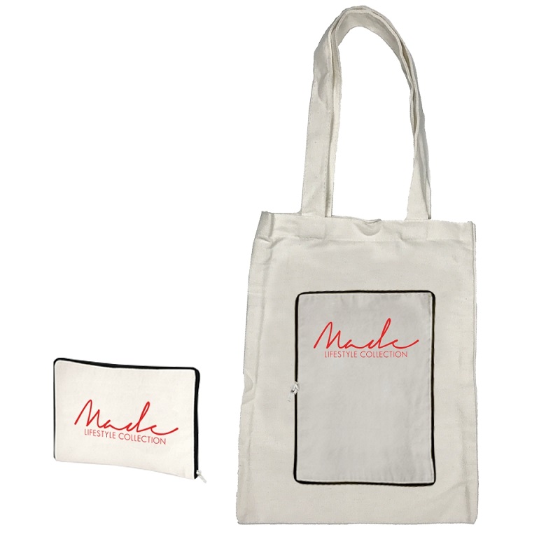 Sg67 viaje ecológico compras reutilizables de algodón frutilla bolso plegable de hombre y mujer