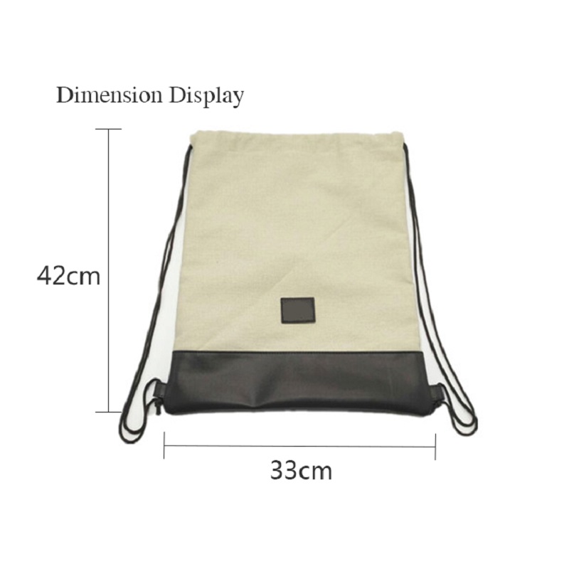 SG68 Custom Travel Cotton Canvas Drawstring Mochila Mochilas deportivas para gimnasio