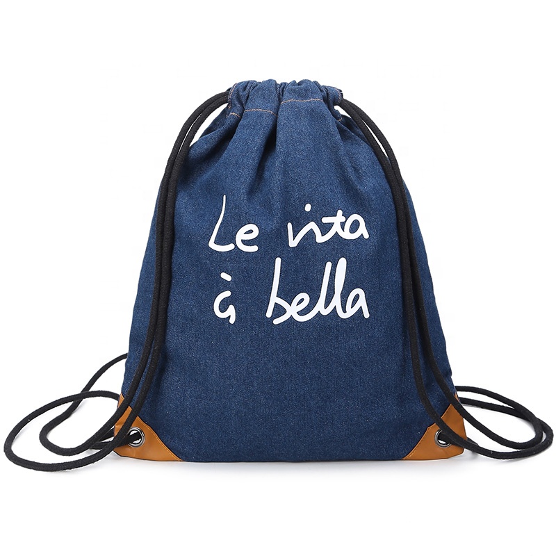 Sg70 escuela de venta de niños, lona de algodón, vaquero, mochila de cuerda.